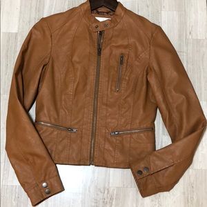 Light brown leather jacket